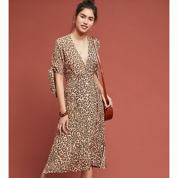 faithfull leopard wrap dress